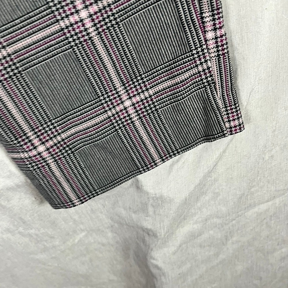Terra & Sky Pants Womens 0X Average Black Pink Glen Plaid‎ Pull On EUC - Picture 7 of 8